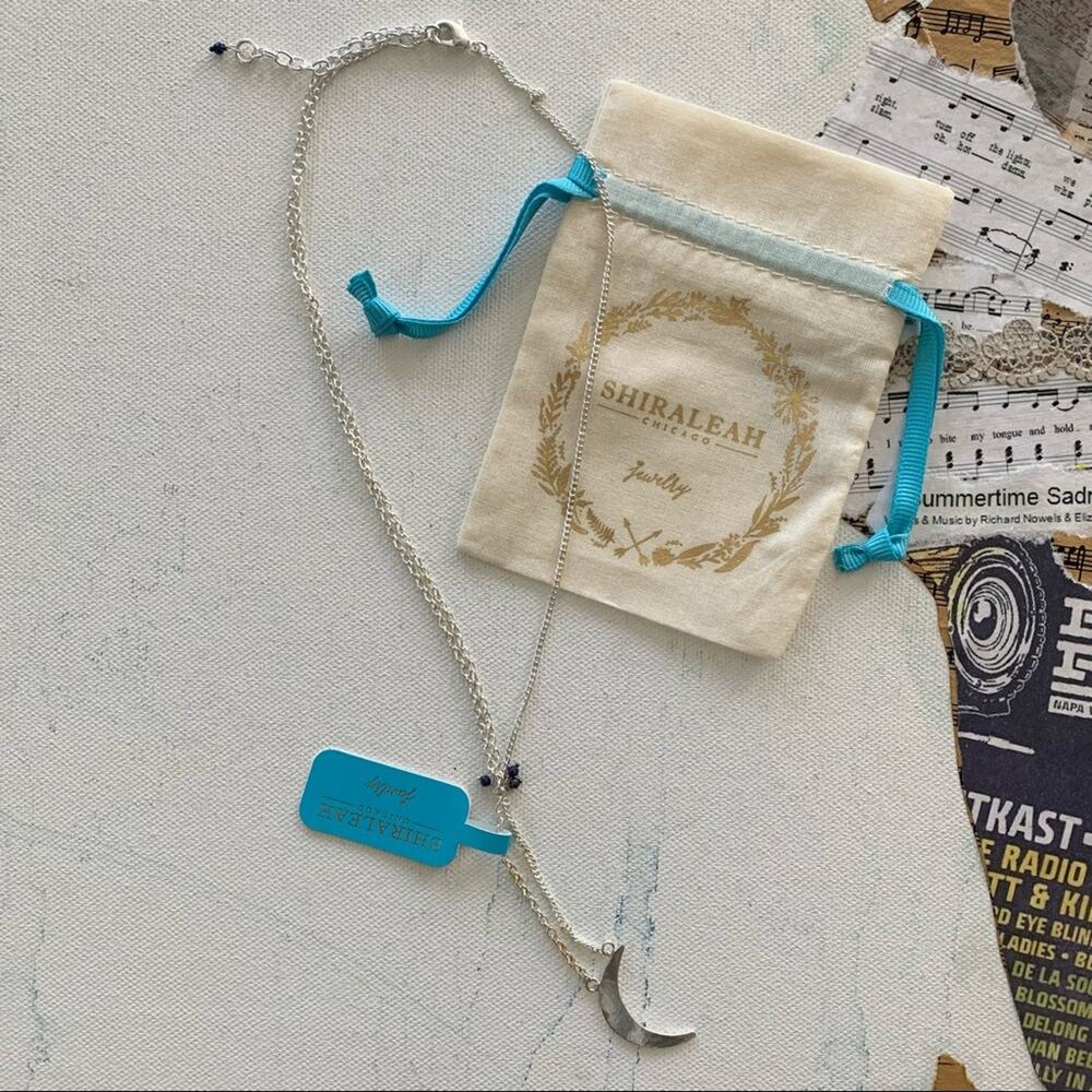 Shiraleah x Anthropologie | Silver Moon Lariat Boho Style Necklace